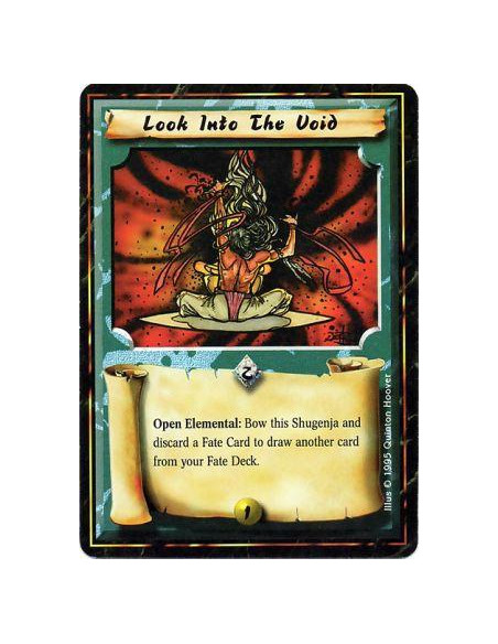 Look into the Void  - VoidBattle/Open: Any number of times per turn, bow this Shugenja and discard a card: Draw a card.