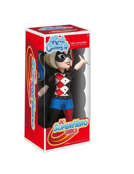 Rock Candy. DC SuperHero Girls. Harley Quinn (Caja Dañada)  - Rock Candy. DC SuperHero Girls. Harley Quinn 13cm