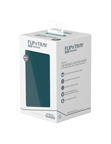 copy of Flip'n'Tray Deck Case 100+ Standard Size XenoSkin Monocolor Petrol. Ultimate Guard  - copy of Flip'n'Tray Deck Case 100+