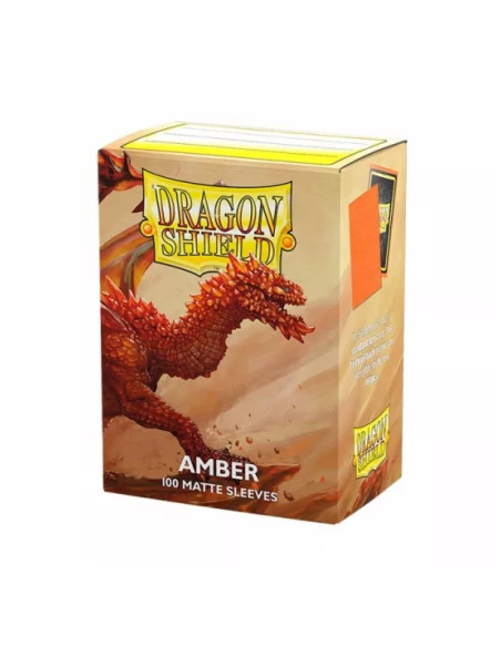 Dragon Shield Standard Matte Sleeves - Amber (100)  - Dragon Shield Standard Matte Sleeves - Amber (100)