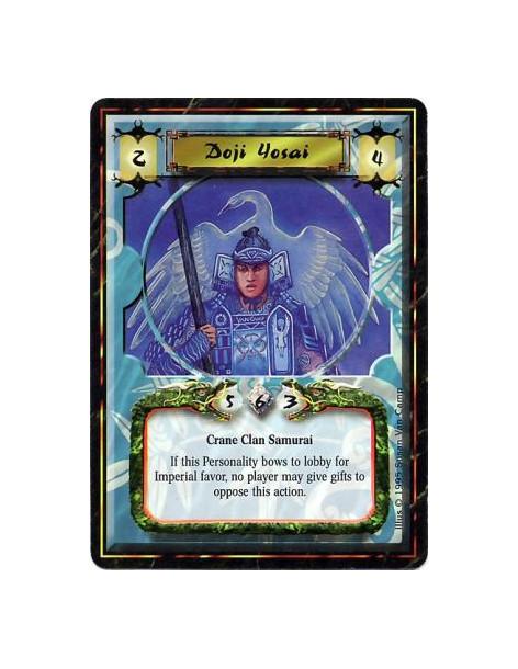 Doji Yosai  - Crane Clan • SamuraiWhen Yosai lobbies: Other players may not discard to "give a gift" during the action's resolut