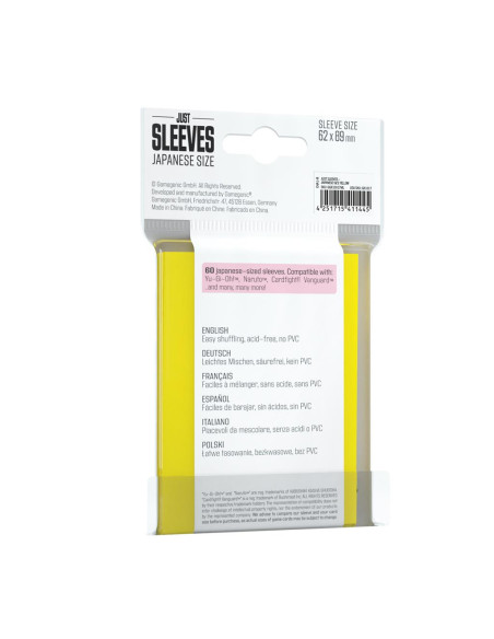 Fundas Yellow Just Sleeves Japanese size (62x89) (60)  - 