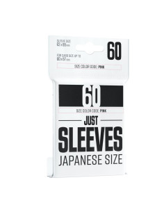 Fundas Negras Just Sleeves Japanese size (62x89) (60)  - Fundas del tamaño Small / estandar japonés para juegos como Yu-Gi-Oh!, 