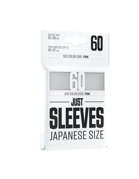 White Just Sleeves Japanese size (62x89) (60)  - Fundas del tamaño Small / estandar japonés para juegos como Yu-Gi-Oh!, Weiß Sch