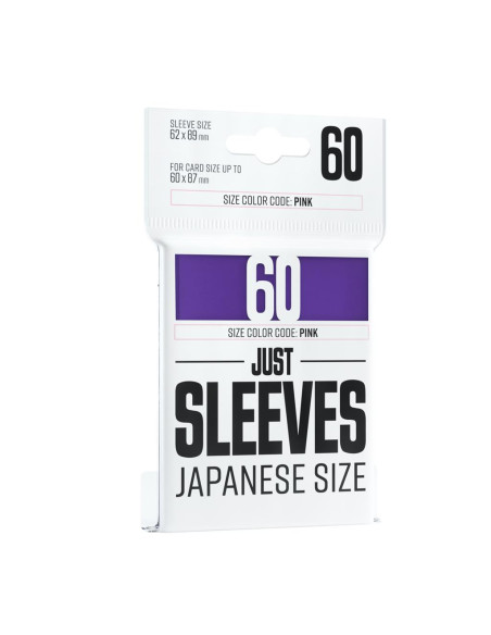 Purple Just Sleeves Japanese size (62x89) (60)  - Fundas del tamaño Small / estandar japonés para juegos como Yu-Gi-Oh!, Weiß Sc