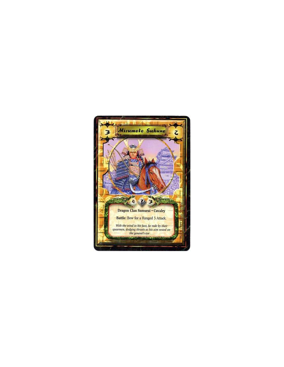 Mirumoto Sukune  - Dragon Clan • Samurai • CavalryBattle: Any number of times per turn, bow Sukune: Ranged 3 Attack.