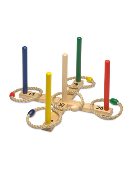 Rings Stick  - Throw the rings and catch the highest-scoring pegs to become the winner. The game is made of high-quality wood an