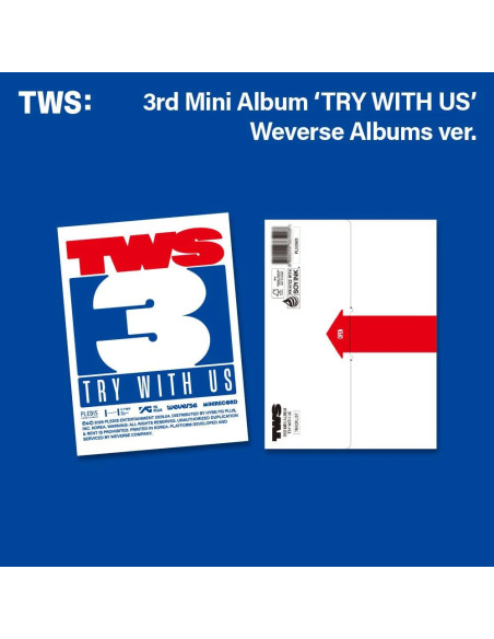 TWS - [TRY WITH US] 3rd Mini Album (Weverse Ver.)  - TWS - [TRY WITH US] 3rd Mini Album (Weverse Ver.)Contenido:

1 QR Card
3 Ph