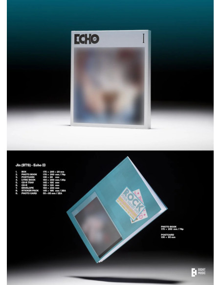 BTS - JIN - Echo (2nd Mini Album)  - BTS - JIN - Echo (2nd Mini Album)3 Versiones:  Echo (I), Echo (II) y Echo (III)
Contenido:
