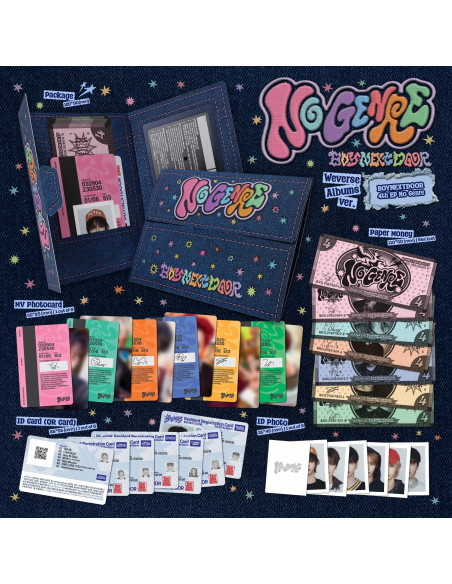 BOYNEXTDOOR - No Genre (4th EP) Weverse Ver.  - BOYNEXTDOOR - No Genre (4th EP) Weverse Ver.Contenido: 

1 Paper Money Set
1 MV 