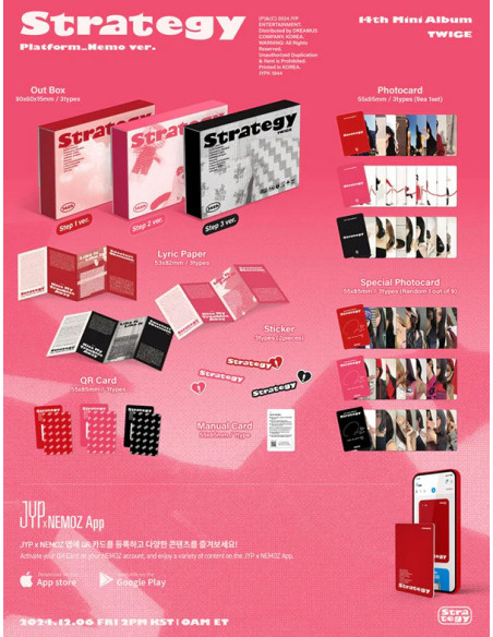 copy of TWICE - Ready to Be (12th Mini Album) * Regalo paquete de tarjetas extra  - 
Versiones: Ready (blanco con letras rosa), 