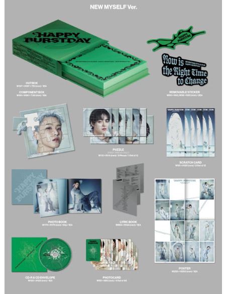 SEVENTEEN - HAPPY BURSTDAY (5th Album)  - 
SEVENTEEN - HAPPY BURSTDAY (5th Album)3 Versiones: NEW ESCAPE (Verde Oscuro), NEW MYS