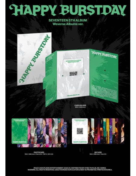 SEVENTEEN - Spill The Feels (12th Mini Album) Carat Ver.  - Contenido: 
- Caja- Libro de letras (8 páginas)- CD- Mini Archivador