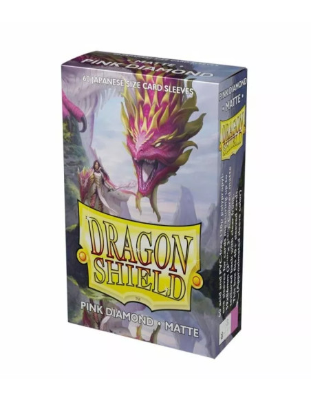 Dragon Shield Japanese Size Sleeves (59x86mm) - Pink Diamond (60)  - 