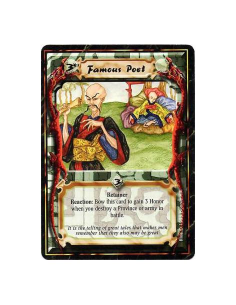 Famous Poet  - RetainerReaction: Any number of times per turn, after a battle's resolution ends, if you destroyed an army or pro