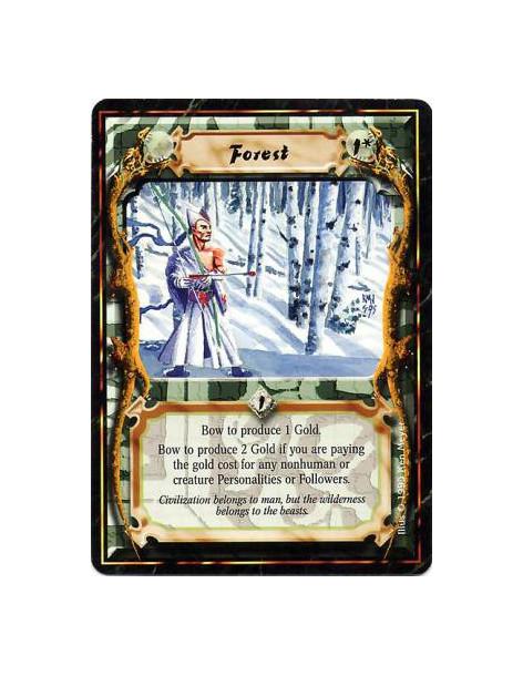 Forest  - ForestBow this card: Produce 1 Gold.When paying for a Nonhuman Personality or Follower, bow this card: Produce 2 Gold.