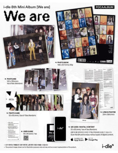 I-DLE - WE ARE (8th Mini Album) POCAALBUM  - I-DLE - WE ARE (8th Mini Album) POCAALBUM
Contenido:

1 QR Card (random out of 5 ty 2