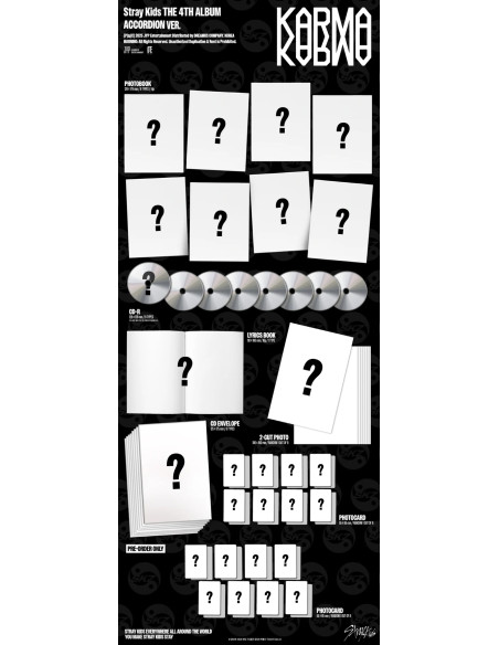 STRAY KIDS - [KARMA] 4th Album ACCORDION  - STRAY KIDS - [KARMA] 4th Album ACCORDION8 Versiones: Bang Chan, Lee Know, Changbin, 