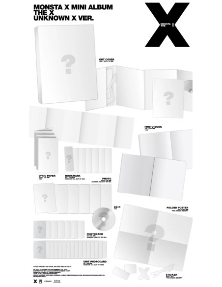 MONSTA X - [THE X] 13th Mini Album  - MONSTA X – [THE X] 13th Mini Album
4 Versions available: UNKNOWN X, UNDERDOG X, HELLO X, a