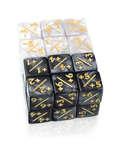 Dado Contador  (modelo +negro y -blanco)  - Dado Contador Negro  (+1+1 +2+2 +3+3 +4+4 +5+5 +6+6)