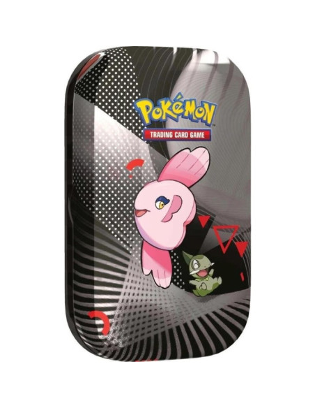 Scarlet & Violet 8.5 Black Bolt and White Flare: Mini tin Alomomola (Spanish)  - 1 Pokemon Black Bolt Booster Pack per Tin
1 Pok