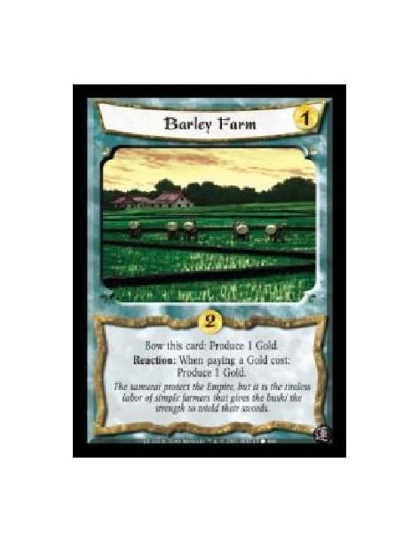 Barley Farm  - Bow this card: Produce 1 Gold. Reaction: When paying a Gold cost: Produce 1 Gold.