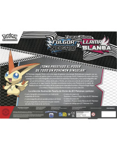 Colección Ilustrada Victini Fulgor Negro y Llama Blanca. Español  - En cada Caja de Colección Ilustrada Victini encontrarás:

2  2
