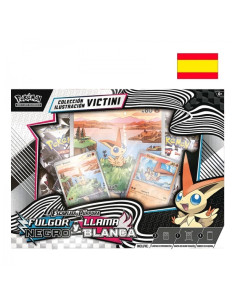 Colección Ilustrada Victini Fulgor Negro y Llama Blanca. Español  - En cada Caja de Colección Ilustrada Victini encontrarás:

2 