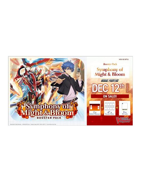 PREORDER Cardfight!! Vanguard Symphony of Might & Bloom BT11 Sneak Preview Kit  - This item is a PREORDER. It will be shipped on