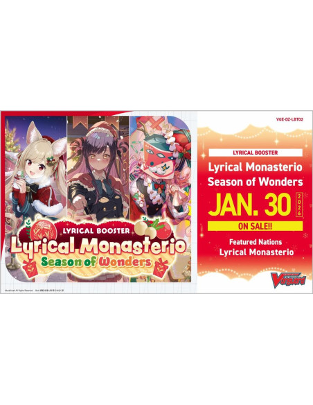 PREORDER Lyrical Monasterio Season of Wonders DZ-LBT02: Booster Box (16)  - This item is a PREORDER. It will be shipped on the r