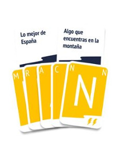 Quick Stop. Juego de Mesa  - 240 situaciones divertidas &amp; delirantes

Reparte 5 cartas de letra a cada jugador/a y revela un 2