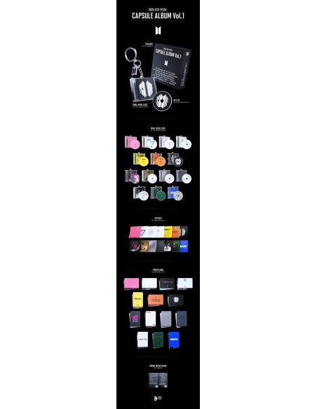 BTS - [2025 BTS FESTA] CAPSULE ALBUM Vol.1  - BTS - [2025 BTS FESTA] CAPSULE ALBUM Vol.1
Contenido:



1  NFC CD  (random out of