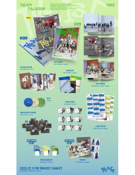 copy of TWICE - Ready to Be (12th Mini Album) * Regalo paquete de tarjetas extra  - 
Versiones: Ready (blanco con letras rosa), 