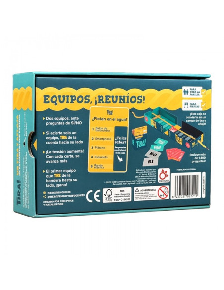 Tira y Gana  - Un tira y afloja de preguntas por equipos

Dos equipos se enfrentan en un juego de preguntas en un tira y afloja.