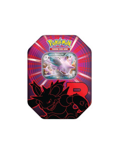Team Rocket Tin. Nidoking Ex (Spanish)  - Cada Team Rocket Tin incluye:

1 carta promocional foil de Mewtwo ex.
4 sobres de mejo