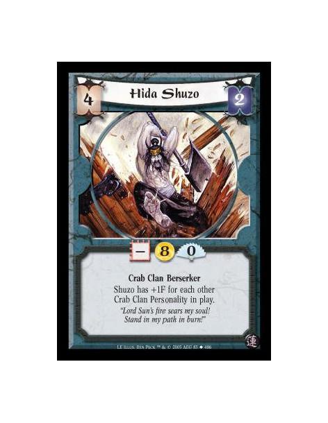 Hida Shuzo (Español)  - Crab Clan Berserker. Shuzo has +1F for each other Crab Clan Personality in play