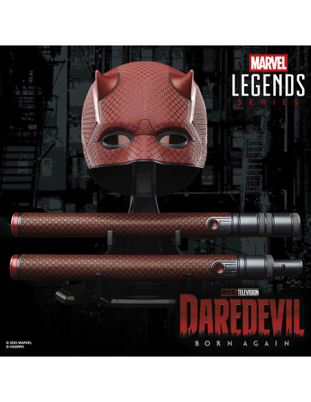 PREORDER Daredevil – Premium Mask and Billy Club. 1:1 Replica. Daredevil: Born Again. Marvel Legends Series  - This item is a PR