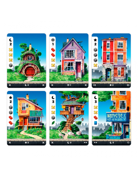 Barrio. Juego de Mesa  - Construye casas para formar la mejor panorámica del Barrio, pero cuidado porque aquí compartes los mate