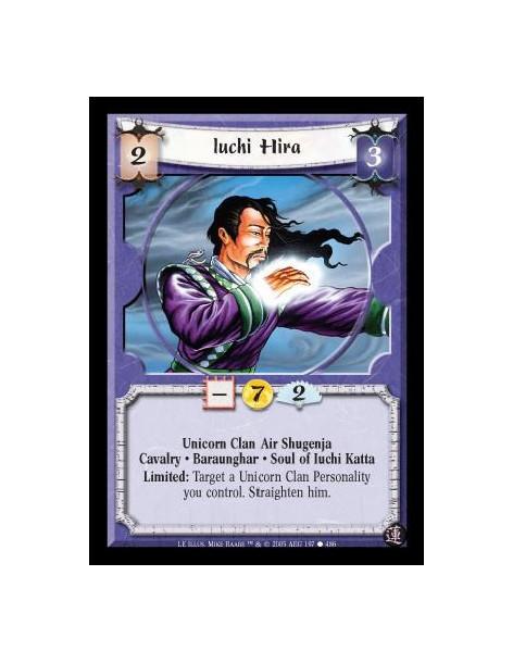 Iuchi Hira  - Unicorn Clan Air Shugenja · Cavalry · Baraunghar · Soul of Iuchi Katta. Limited: Target a Unicorn Clan Personality