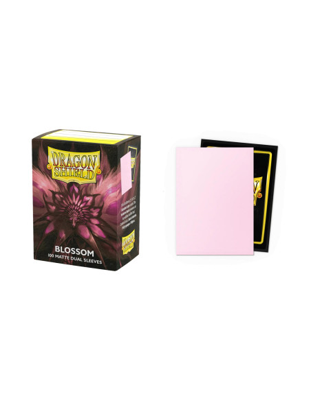 Fundas Dragon Shield Tamaño Standard (63x88mm) - Blossom Dual Mate (100)  - Fundas compatibles con Magic The Gathering, Pokémon 