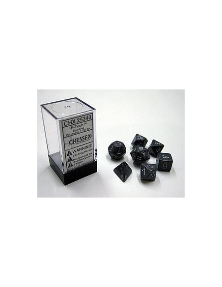 Set 7 Dados Hi-Tech Chessex  - Set 7 Dados Hi-Tech