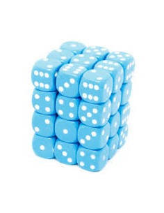 Set 36 Dados Light Blue/White. D6 Chessex  - Set 36 Dados Light Blue/White. D6 2