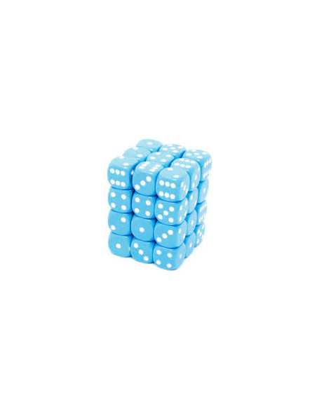 Set 36 Dados Light Blue/White. D6 Chessex  - Set 36 Dados Light Blue/White. D6