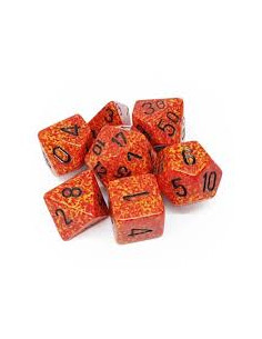 Set 7 Dados Fire Chessex  - Set 7 Dados Fire 2