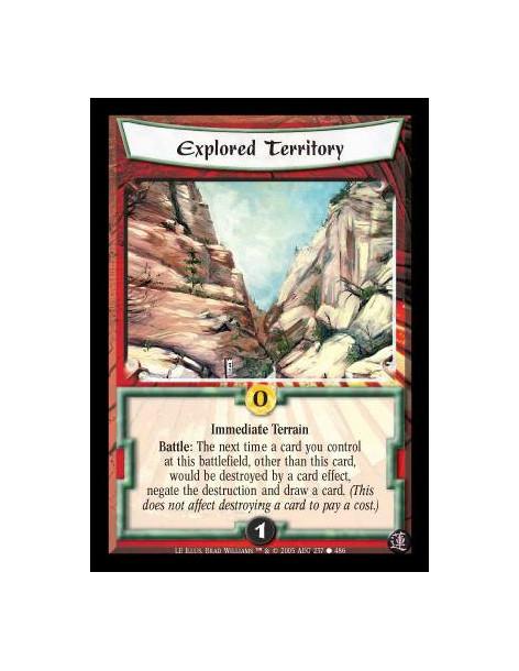 Explored Territory  - Immediate Terrain. Battle: The next time a card you control at this battlefield, other than this card, wou