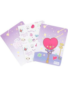 Pack 3 cuadernos A6 BT21 - The Journey Tata  - Pack 3 cuadernos A6 BT21 - The Journey Tata