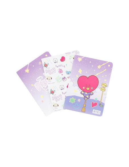 Pack 3 cuadernos A6 BT21 - The Journey Tata  - Pack 3 cuadernos A6 BT21 - The Journey Tata