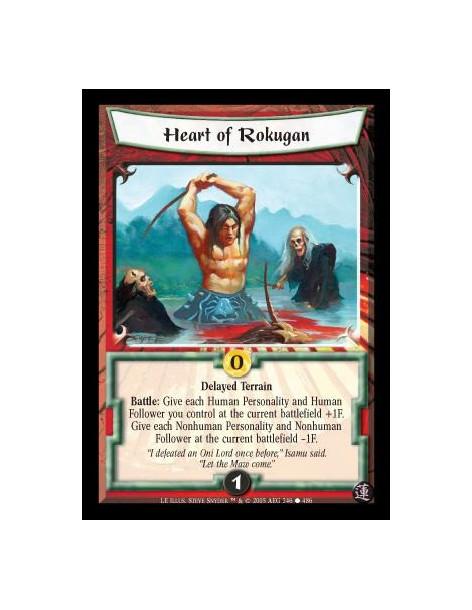 Heart of Rokugan  - Delayed Terrain. Battle: Give each Human Personalitiy and Human Follower you control at the current battlefi