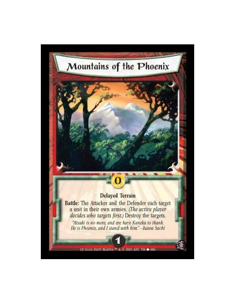 Mountains of the Phoenix  - Delayed Terrain. Battle: The Attacker and the Defender each targets a unit in their own armies. (The