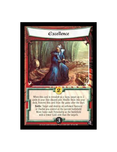 Excellence  - When this card is revealed as a focus, target up to 2 cards in your Fate discard pile. Shuffle them into your deck